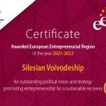 Województwo Śląskie „Europejskim Regionem Przedsiębiorczości 2021-2022”
