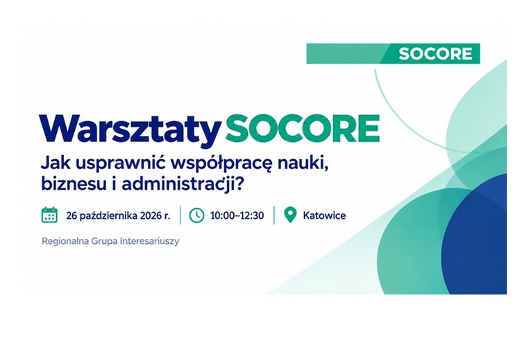 Baner warsztatów w ramach projektu SOCORE